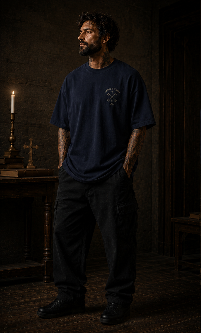 Saint Gregory the Great Oversized Catholic Streetwear T-Shirt | Saint & Stone Co
