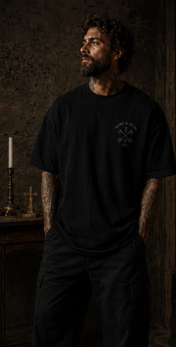 Saint Gregory the Great Oversized Catholic Streetwear T-Shirt | Saint & Stone Co