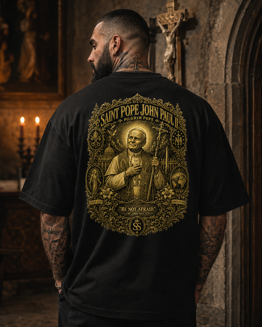 Saint Pope John Paul II Oversized T-Shirt