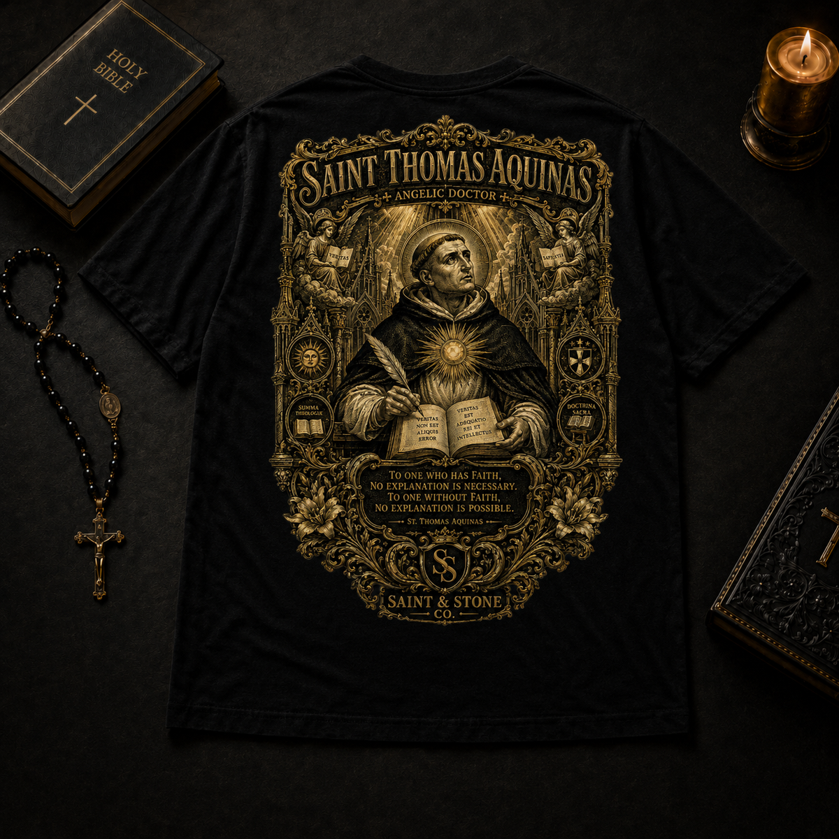 Saint Thomas Aquinas Oversized T-Shirt