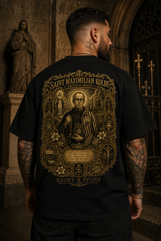 Saint Maximilian Kolbe Oversized T-Shirt