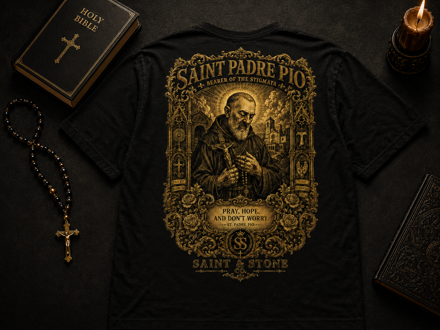 Saint Padre Pio Oversized T-Shirt