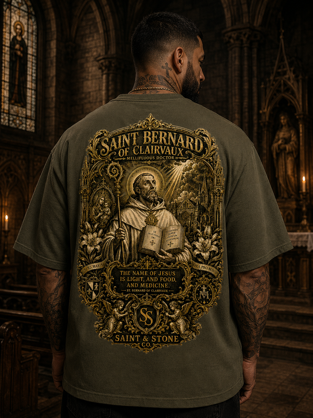 Saint Bernard of Clairvaux Oversized T-Shirt