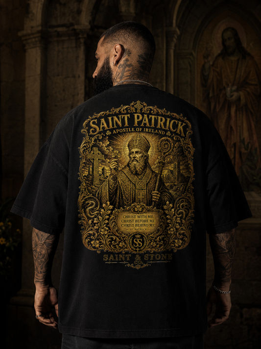 Saint Patrick Apostle of Ireland Oversized T-Shirt