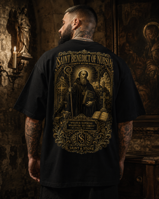 Saint Benedict of Nursia Oversized T-Shirt