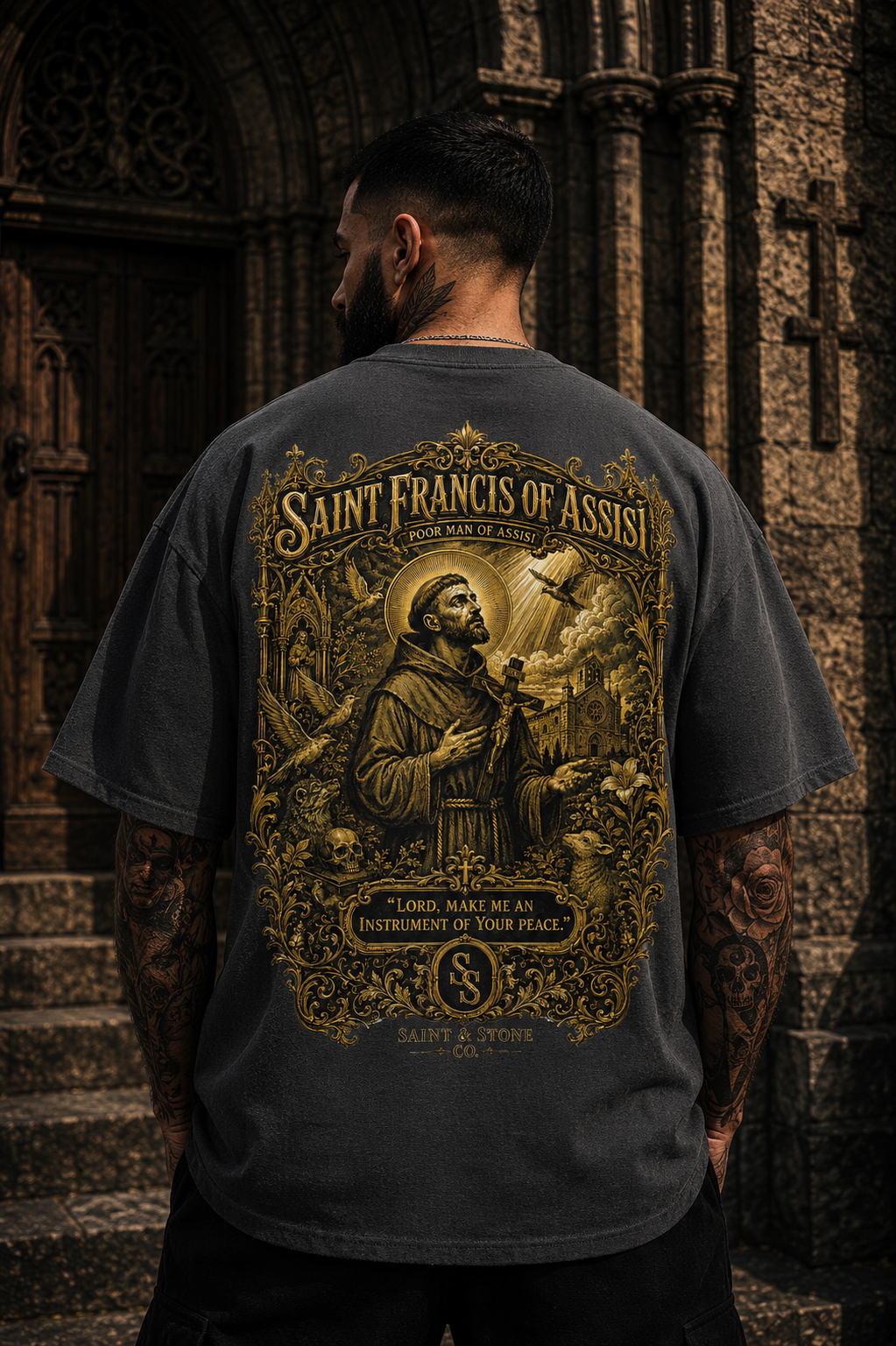 Saint Francis of Assisi Oversized T-Shirt