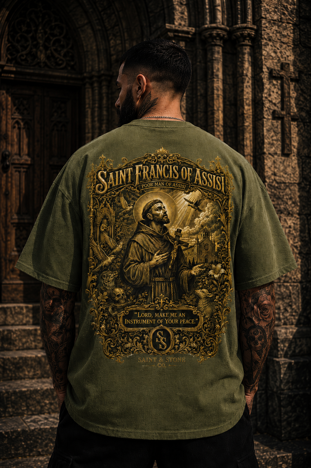 Saint Francis of Assisi Oversized T-Shirt