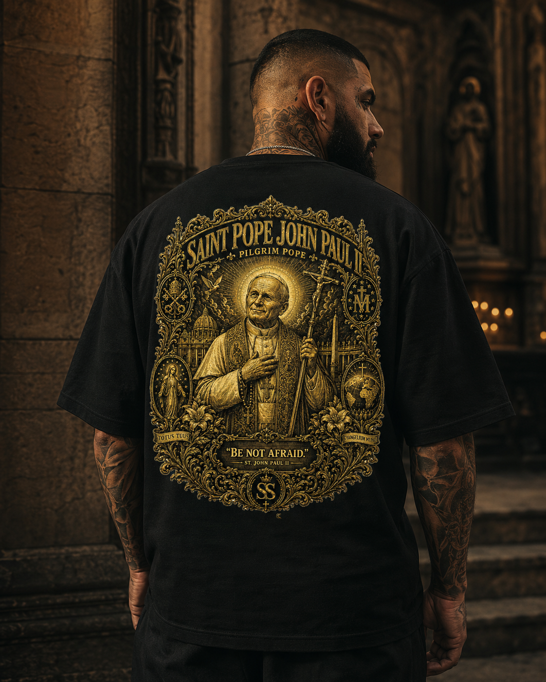 Saint Pope John Paul II Oversized T-Shirt