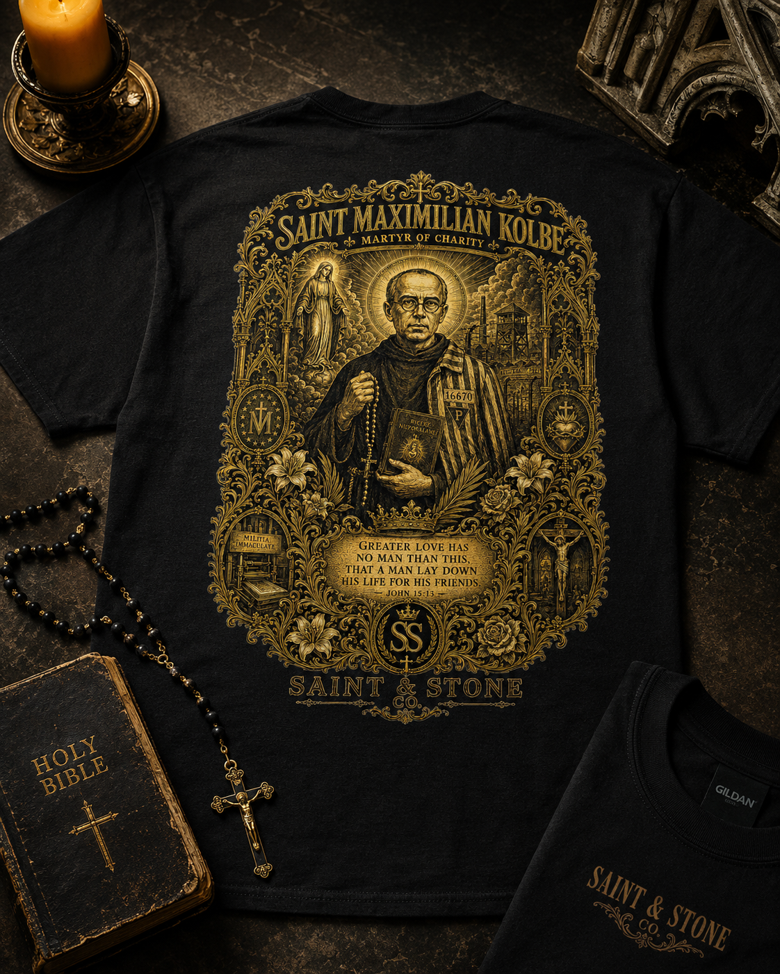 Saint Maximilian Kolbe — Martyr of Charity Classic Fit Shirt
