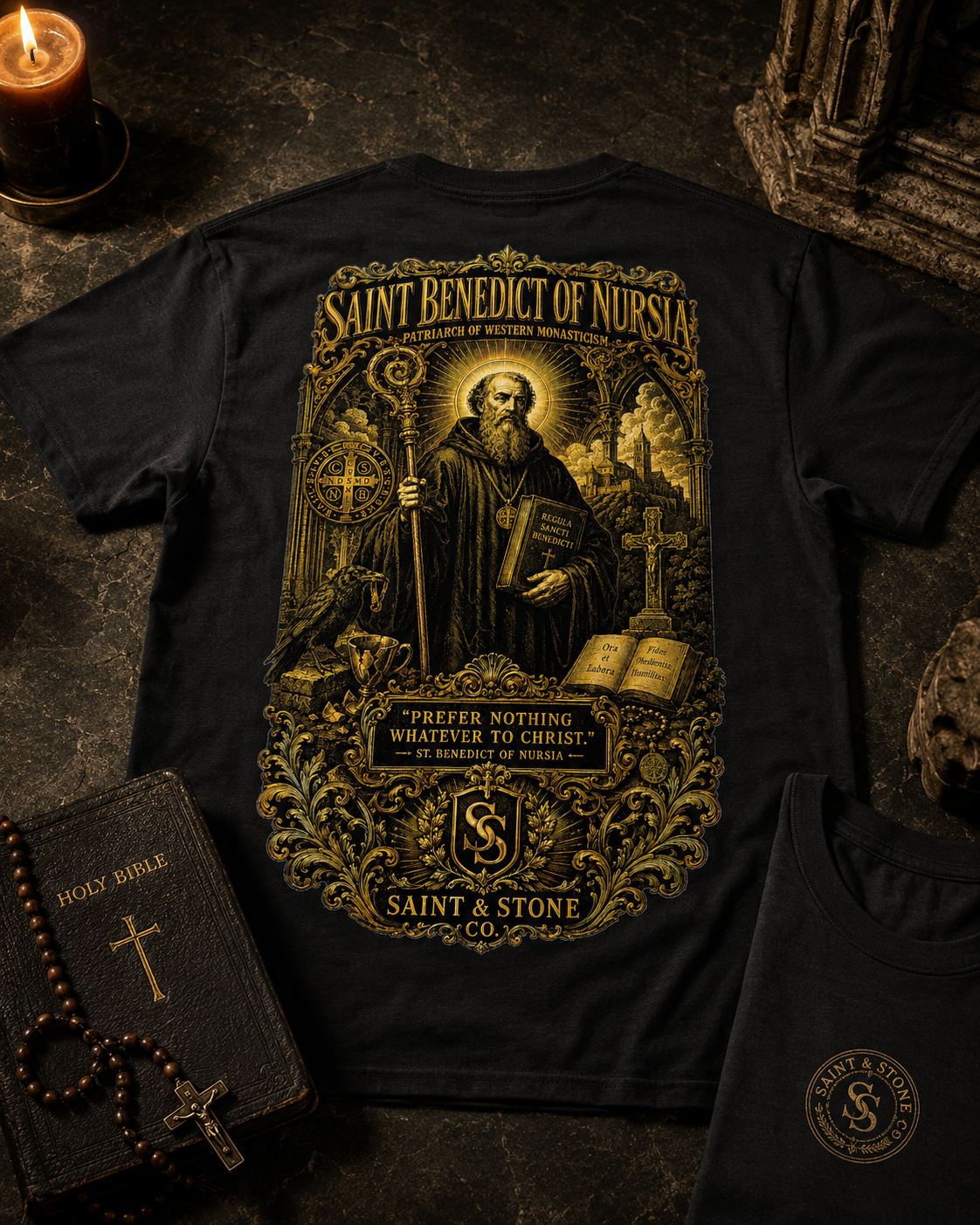 Saint Benedict of Nursia — Patriarch of Western Monasticism Classic Fit Shirt