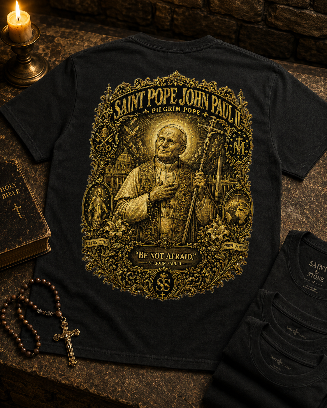 Saint Pope John Paul II — Pilgrim Pope Classic Tee
