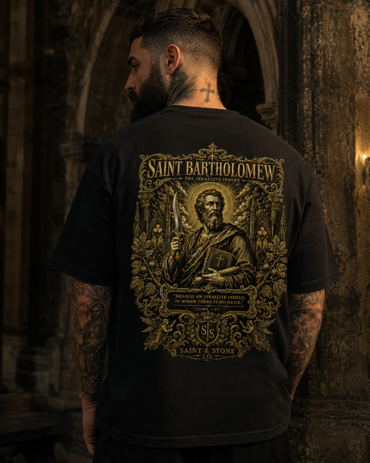 Saint Bartholomew Shirt, Catholic Saint Tee, John 1:47 Bible Verse Shirt, Christian Streetwear, Gildan 5000