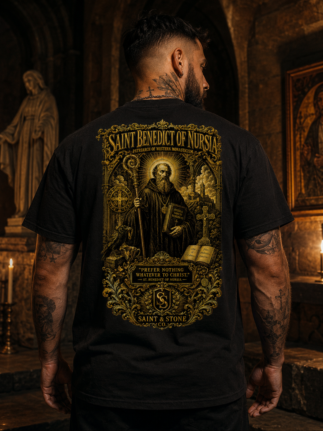 Saint Benedict of Nursia — Patriarch of Western Monasticism Classic Fit Shirt