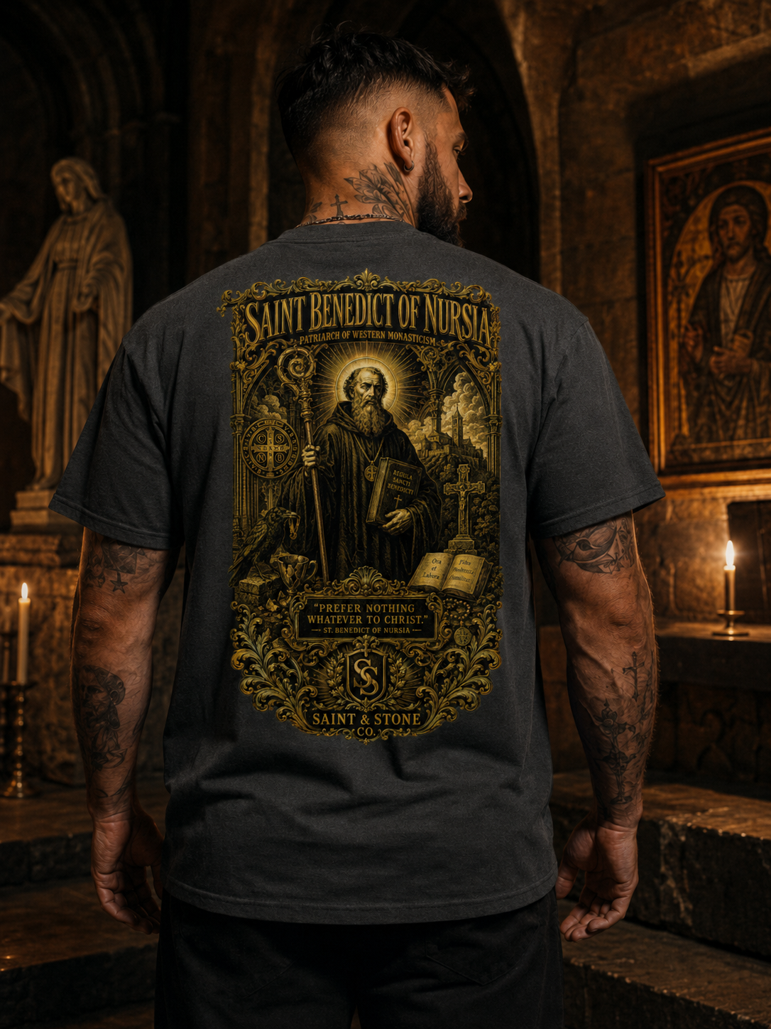 Saint Benedict of Nursia — Patriarch of Western Monasticism Classic Fit Shirt