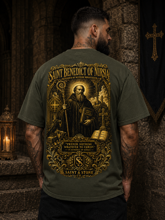 Saint Benedict of Nursia — Patriarch of Western Monasticism Classic Fit Shirt