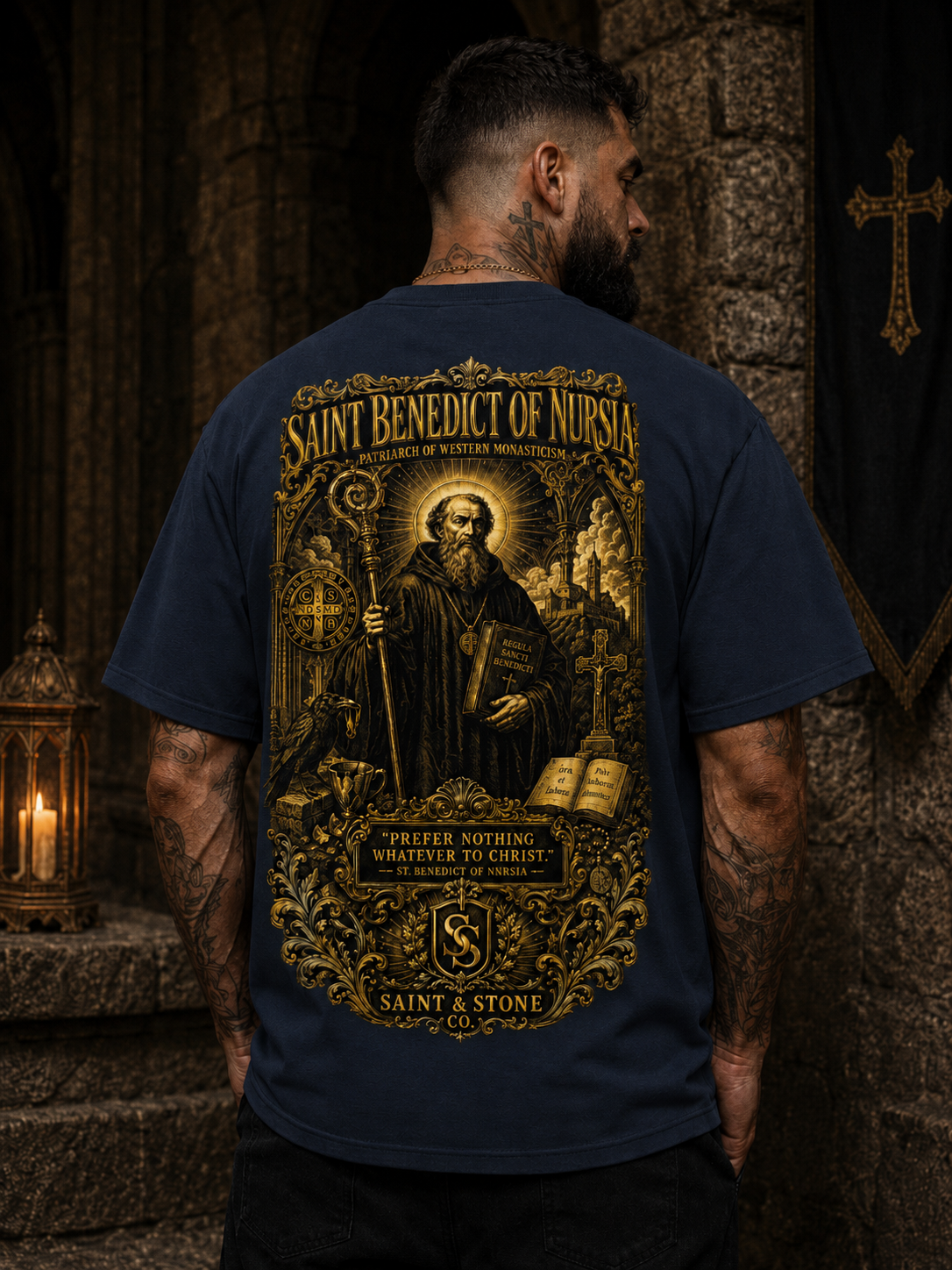 Saint Benedict of Nursia — Patriarch of Western Monasticism Classic Fit Shirt