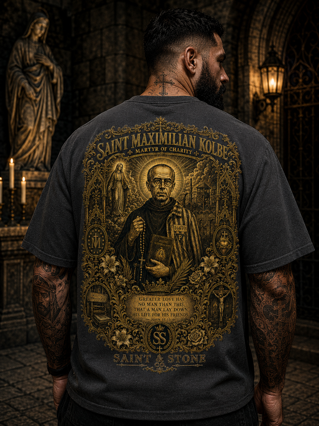 Saint Maximilian Kolbe — Martyr of Charity Classic Fit Shirt