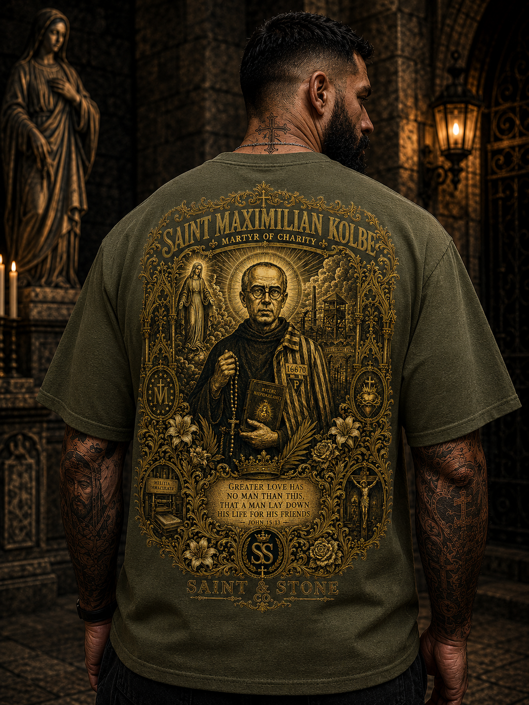 Saint Maximilian Kolbe — Martyr of Charity Classic Fit Shirt