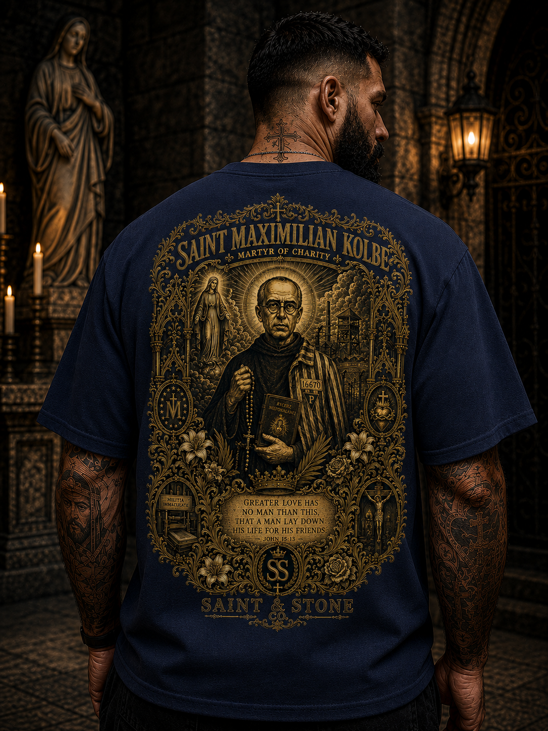 Saint Maximilian Kolbe — Martyr of Charity Classic Fit Shirt