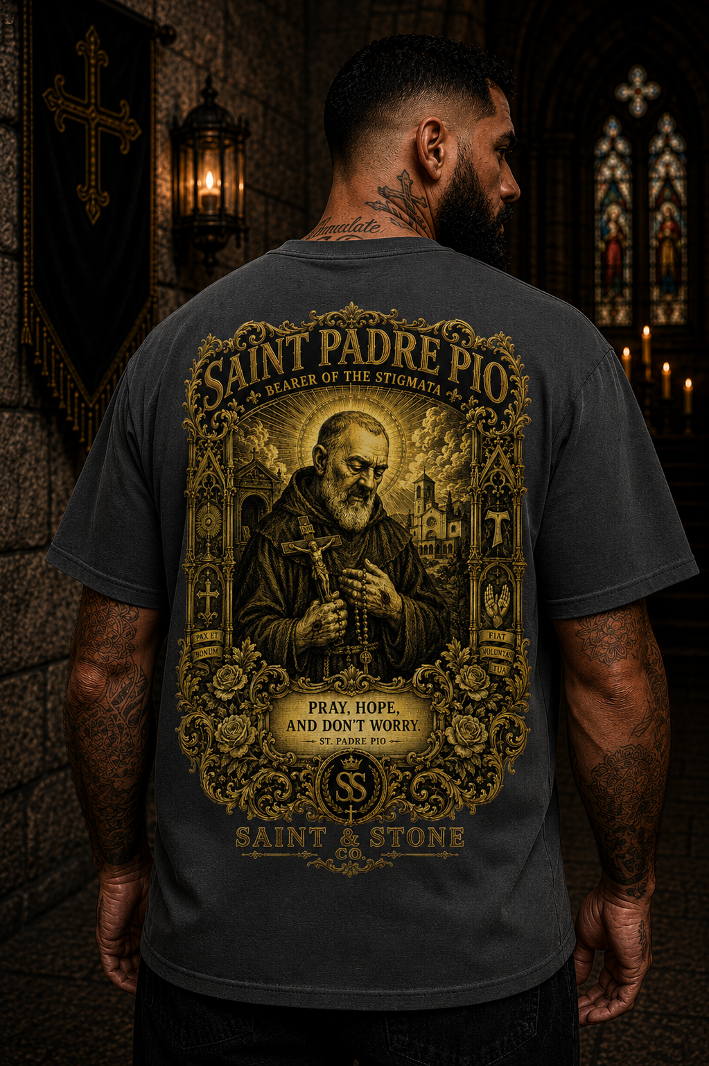 Saint Padre Pio — Bearer of the Stigmata Classic Fit Shirt
