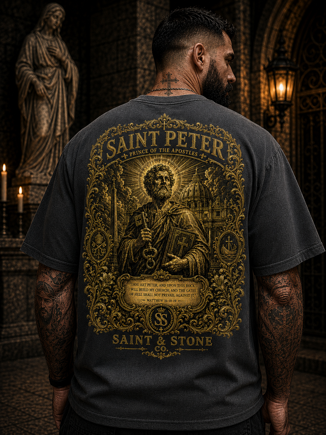 Saint Peter Catholic T-Shirt | Matthew 16:18 Christian Tee