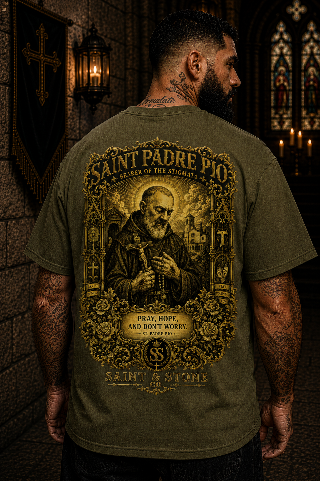 Saint Padre Pio — Bearer of the Stigmata Classic Fit Shirt