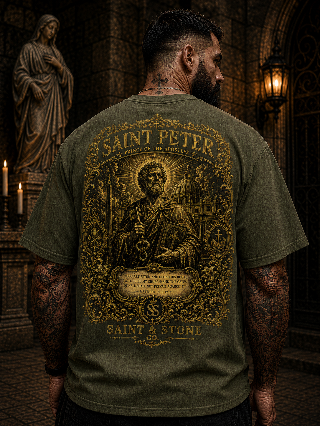 Saint Peter Catholic T-Shirt | Matthew 16:18 Christian Tee