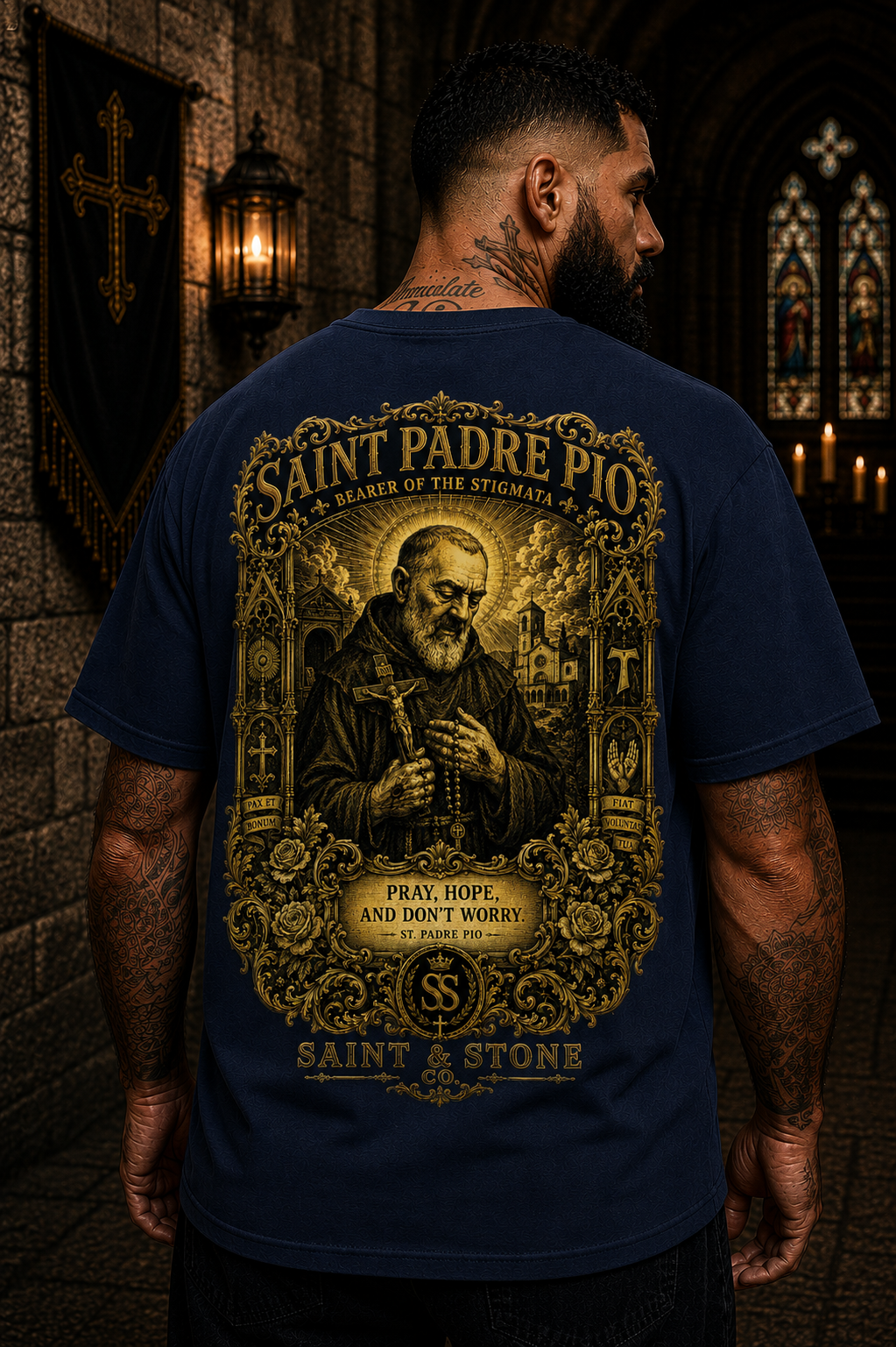 Saint Padre Pio — Bearer of the Stigmata Classic Fit Shirt