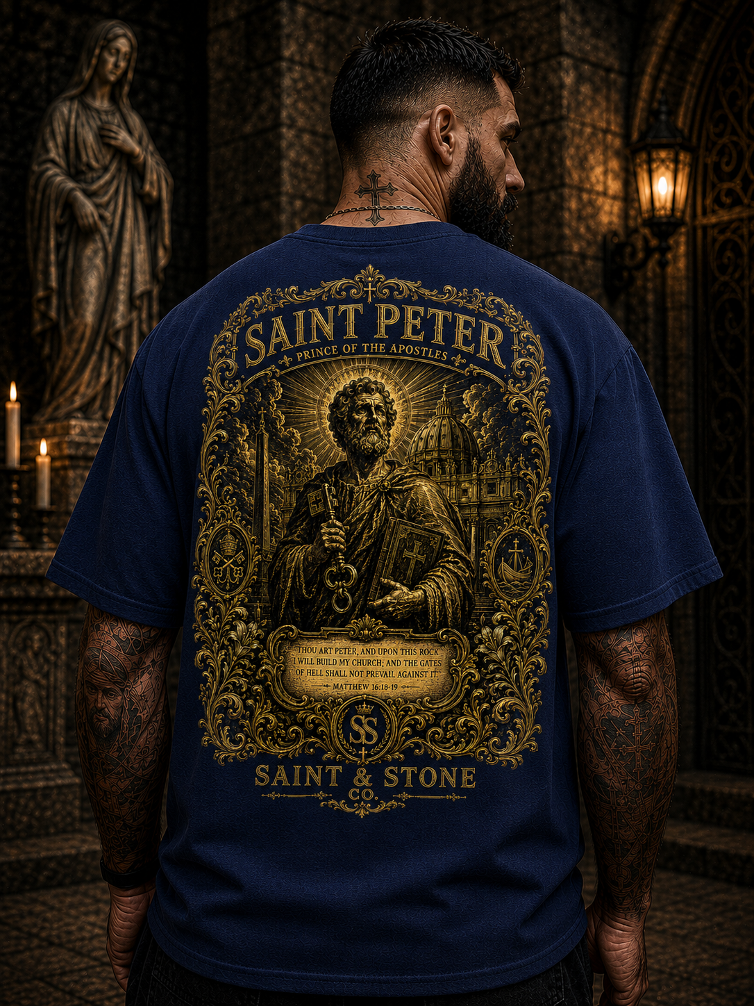 Saint Peter Catholic T-Shirt | Matthew 16:18 Christian Tee