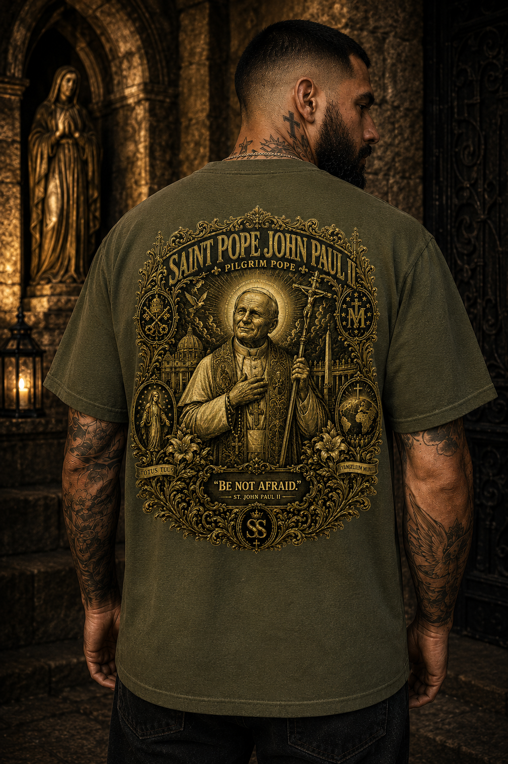 Saint Pope John Paul II — Pilgrim Pope Classic Tee
