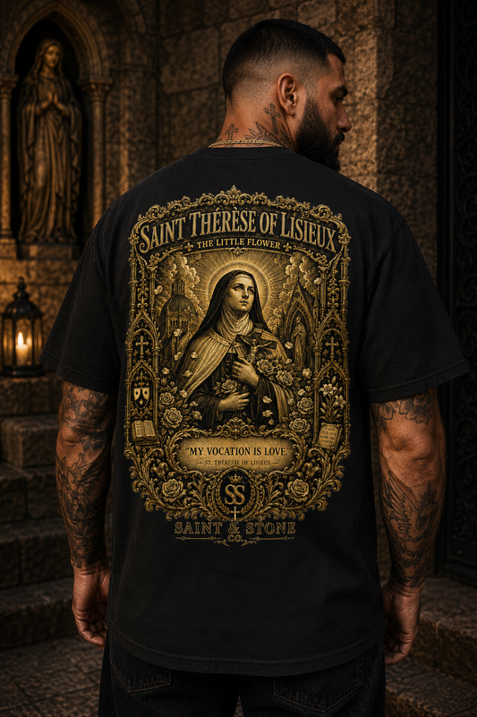 Saint Thérèse of Lisieux Catholic T-Shirt | Little Flower Tee
