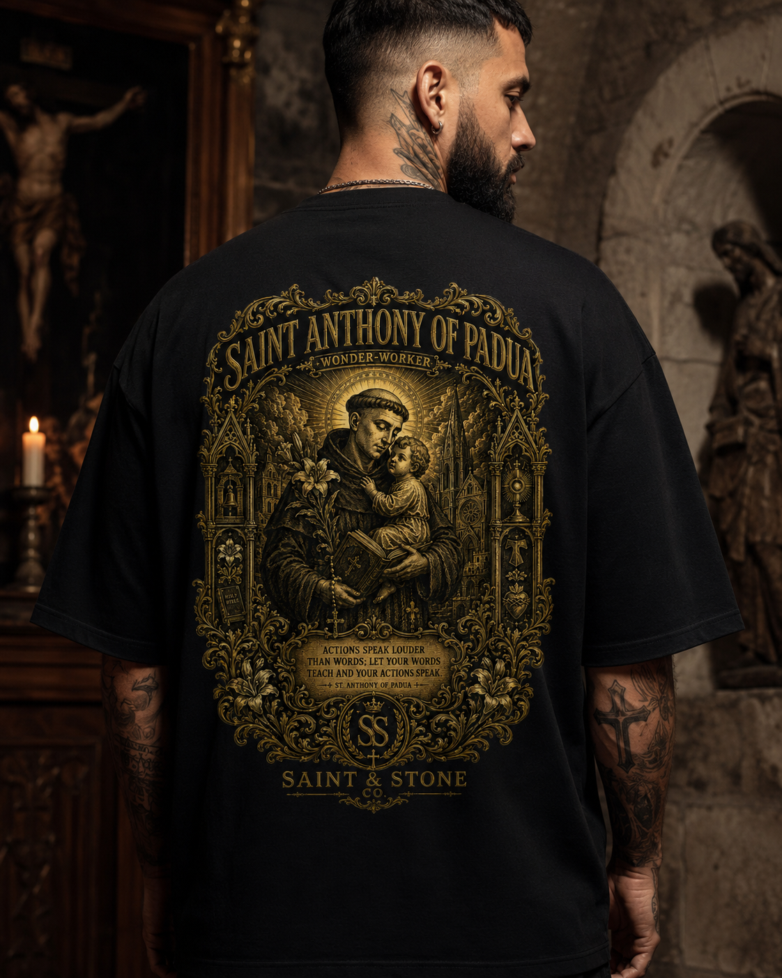 Saint Anthony of Padua Oversized T-Shirt