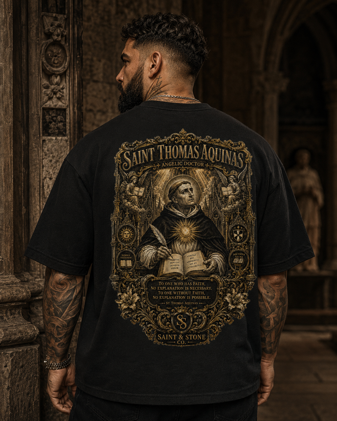 Saint Thomas Aquinas Oversized T-Shirt