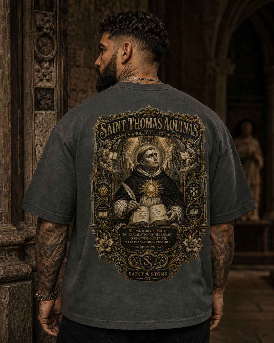 Saint Thomas Aquinas Oversized T-Shirt