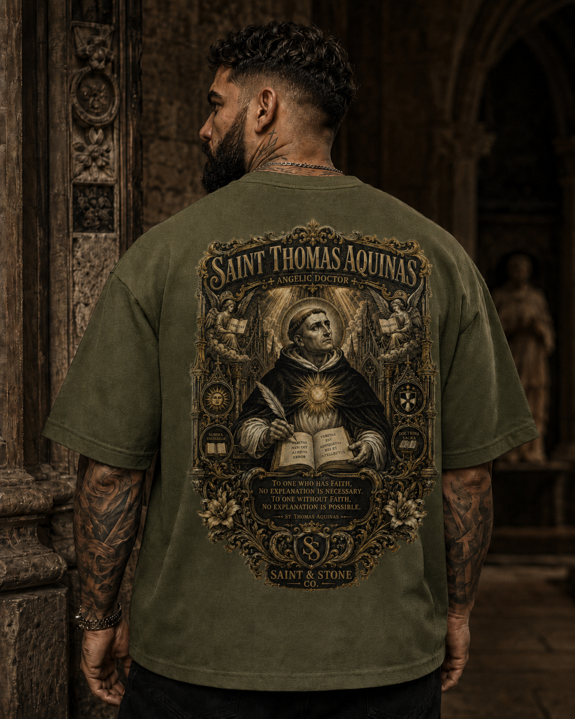 Saint Thomas Aquinas Oversized T-Shirt