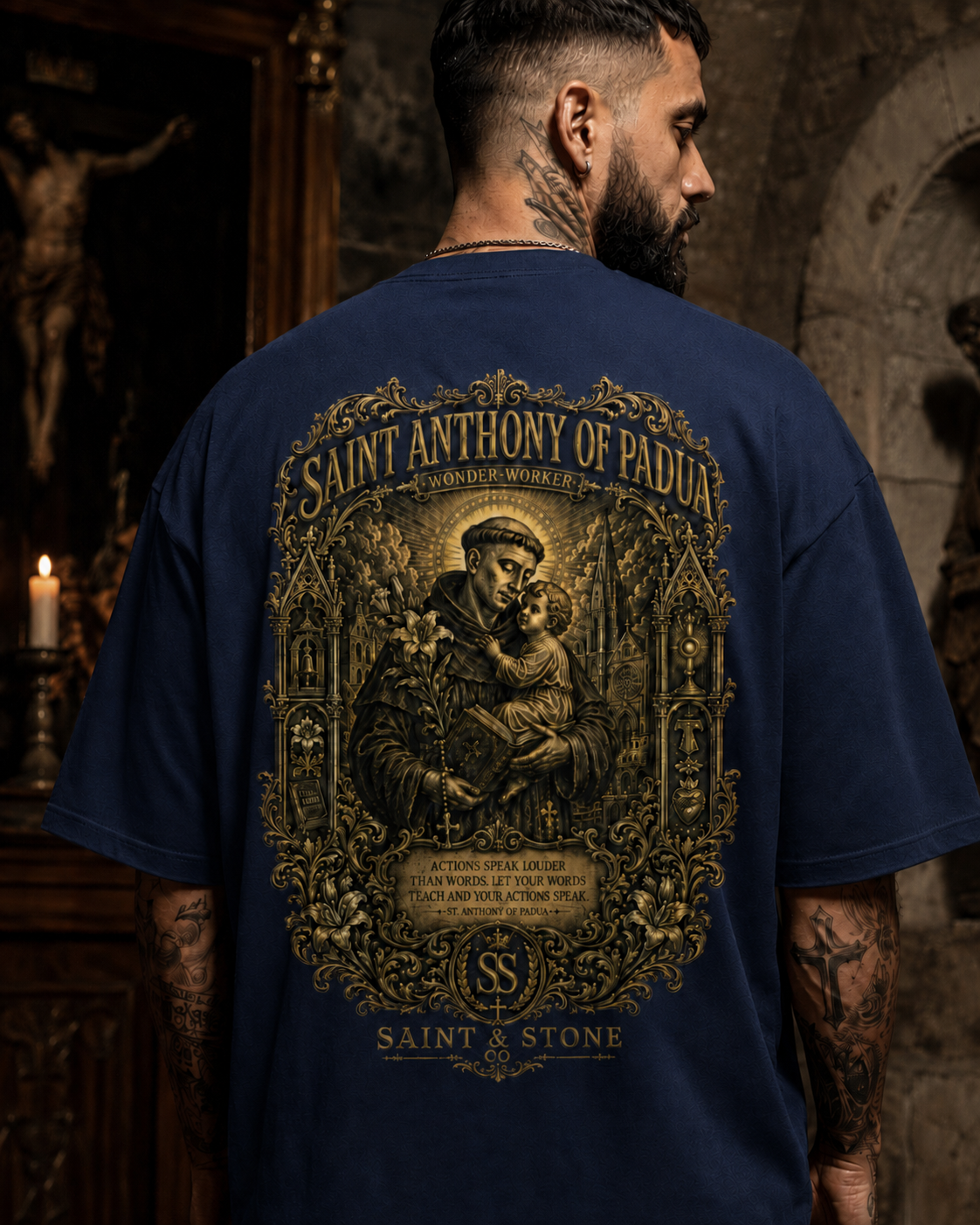 Saint Anthony of Padua Oversized T-Shirt