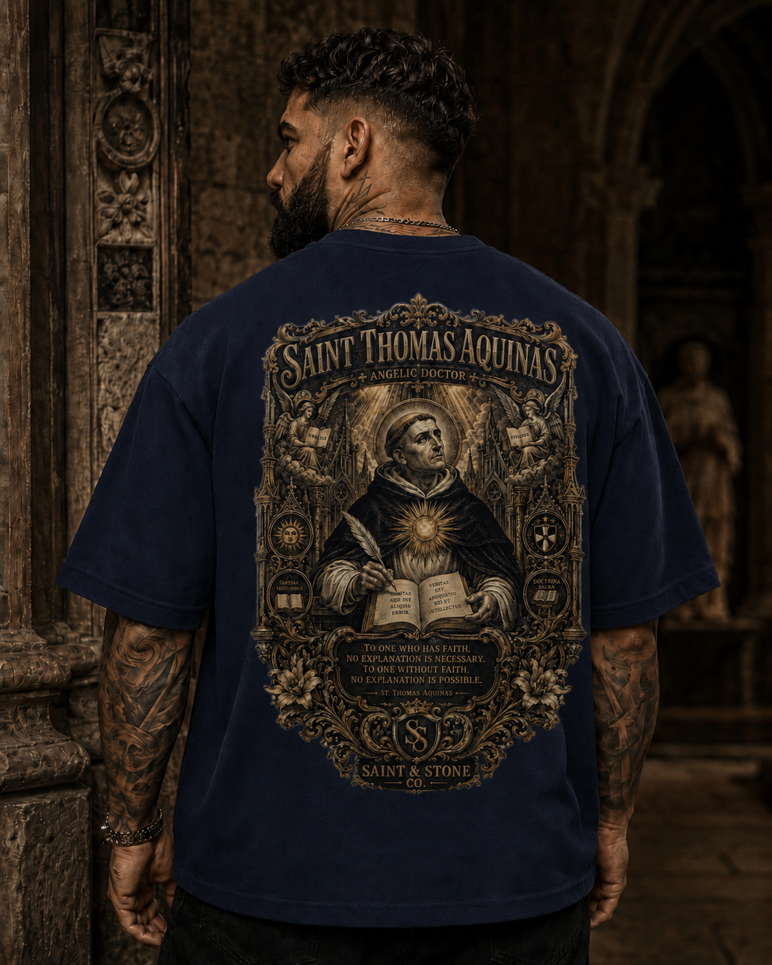 Saint Thomas Aquinas Oversized T-Shirt
