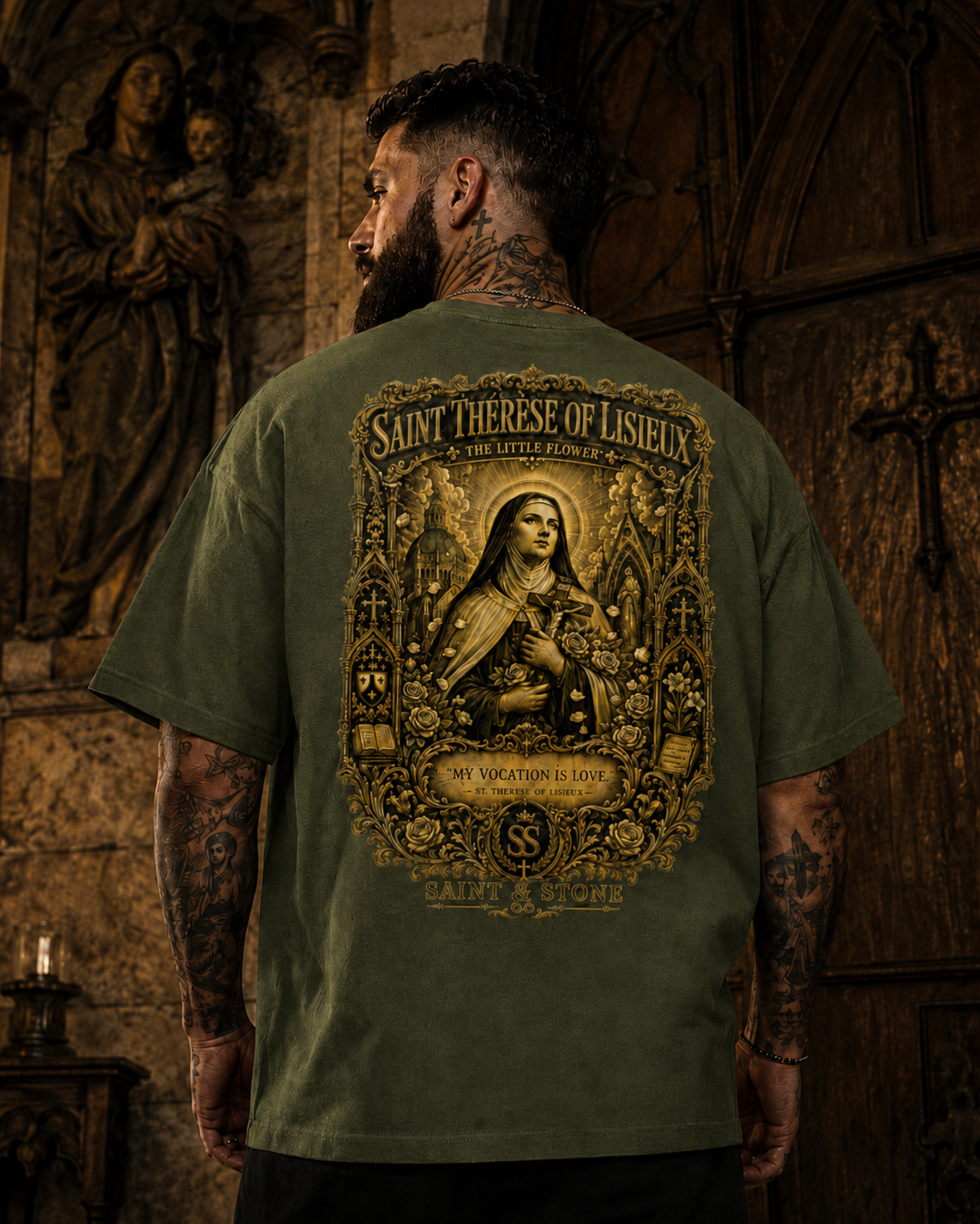 Saint Thérèse of Lisieux Oversized T-Shirt