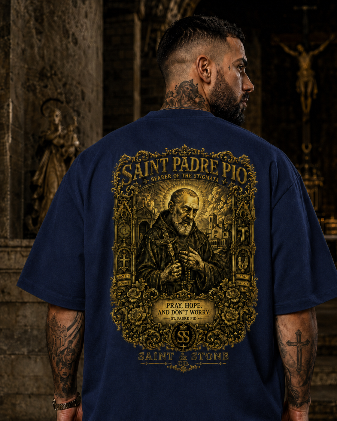 Saint Padre Pio Oversized T-Shirt
