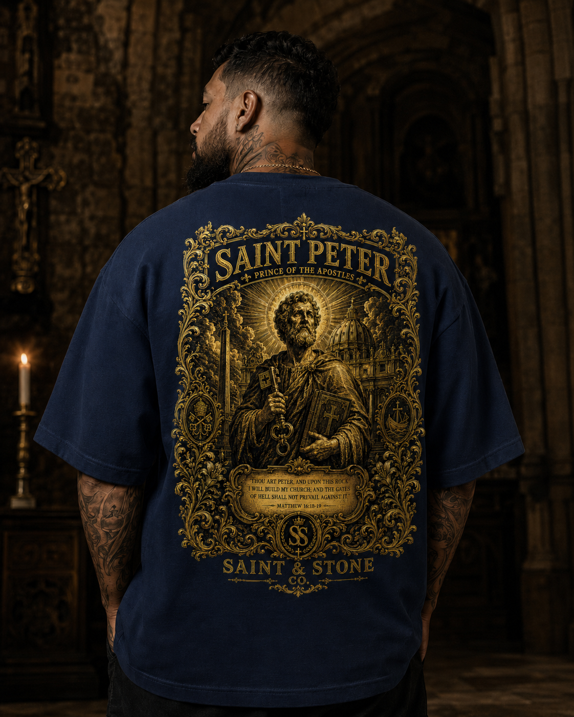 Saint Peter Oversized Catholic Streetwear Shirt