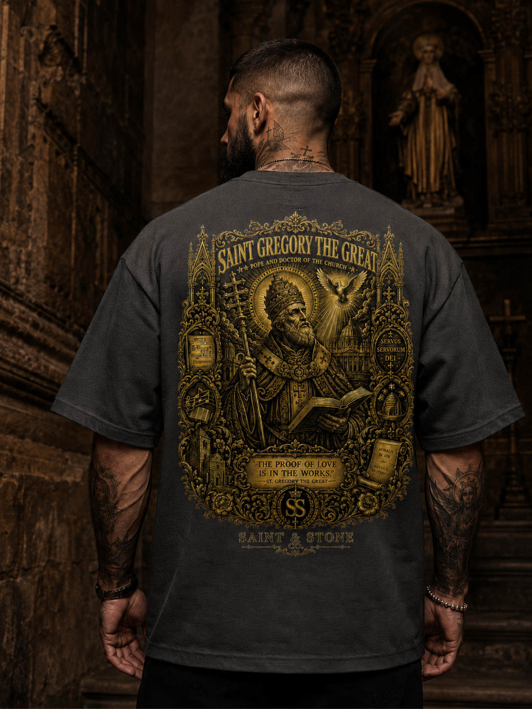 Saint Gregory the Great Oversized T-Shirt