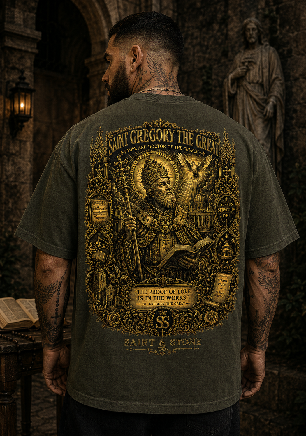 Saint Gregory the Great Oversized T-Shirt