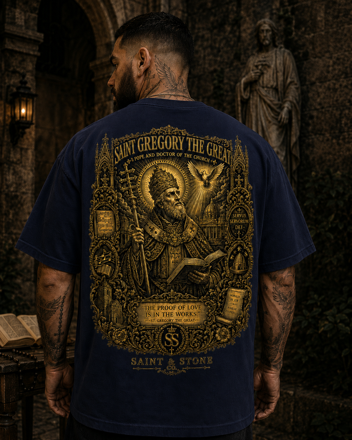Saint Gregory the Great Oversized T-Shirt