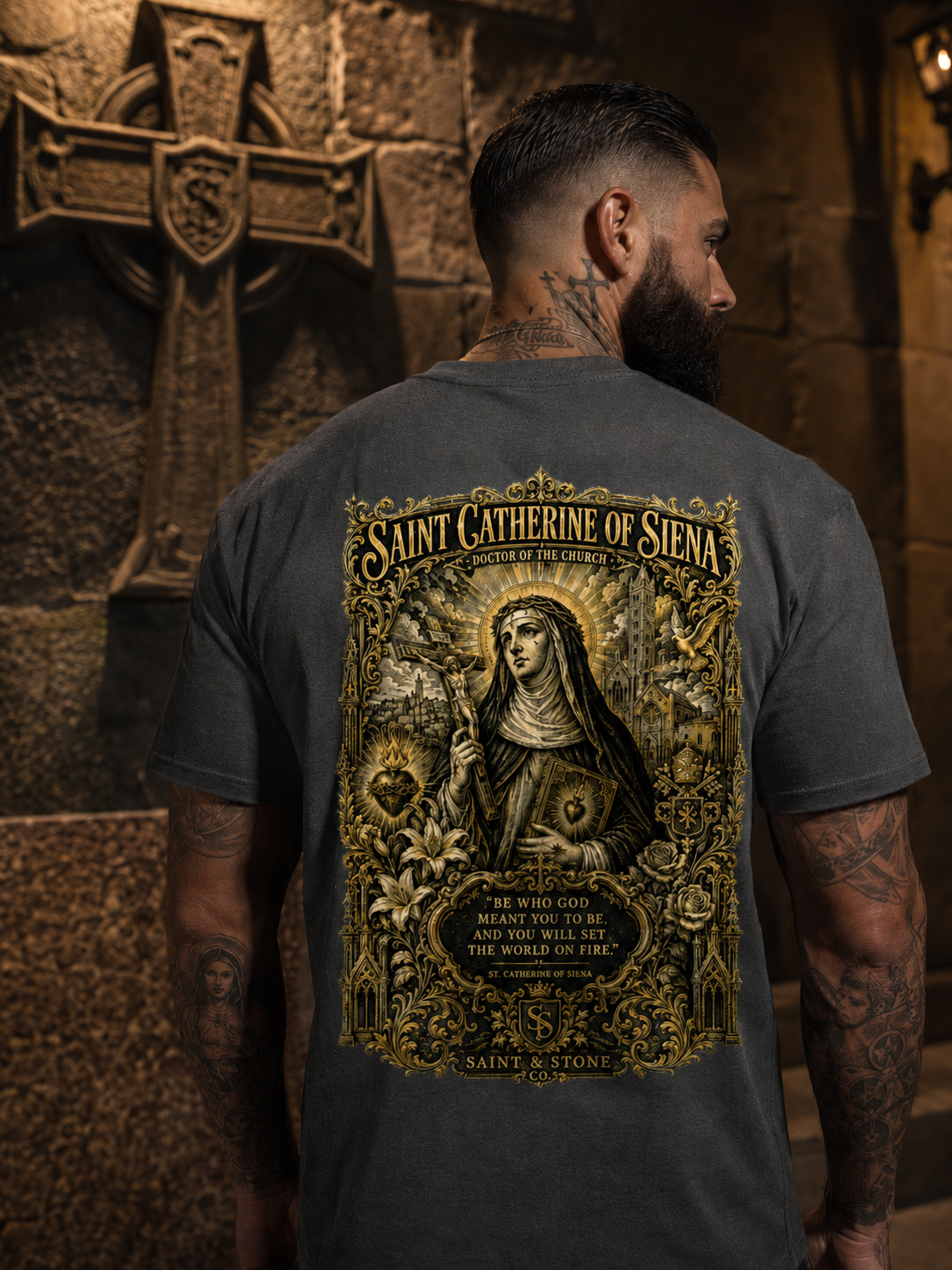 Saint Catherine of Siena Catholic T-Shirt