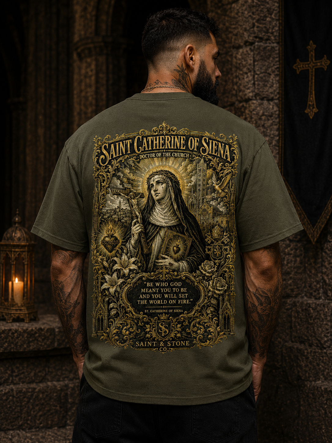Saint Catherine of Siena Catholic T-Shirt