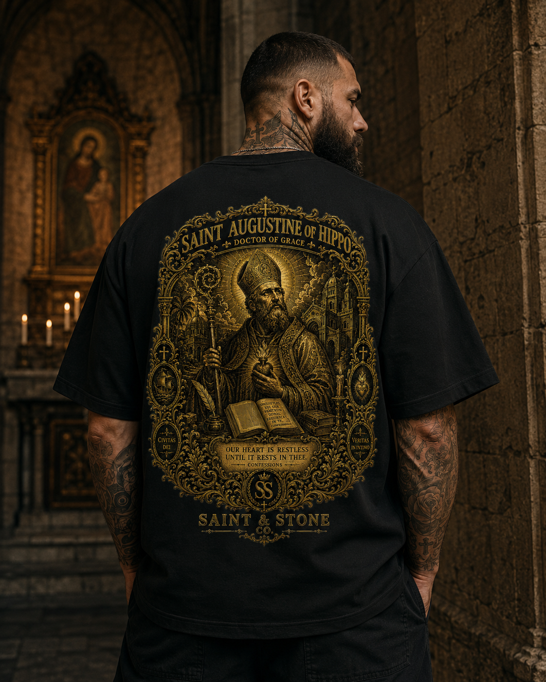 Saint Augustine of Hippo Oversized T-Shirt