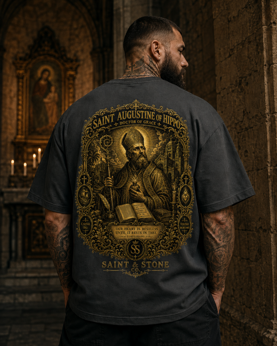 Saint Augustine of Hippo Oversized T-Shirt