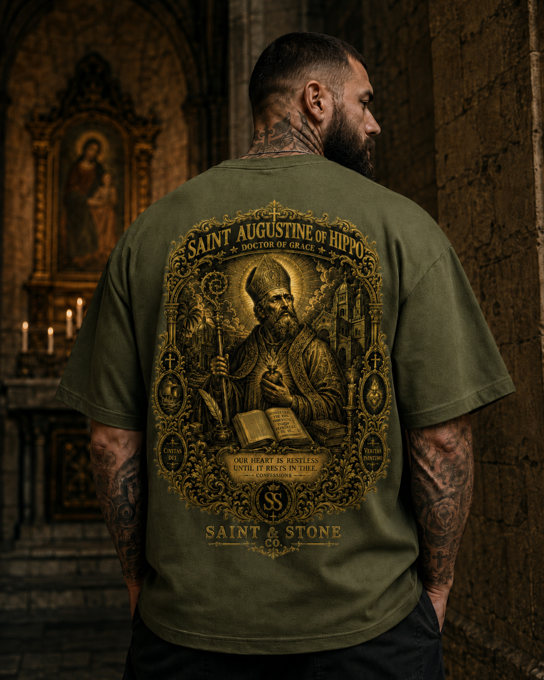 Saint Augustine of Hippo Oversized T-Shirt