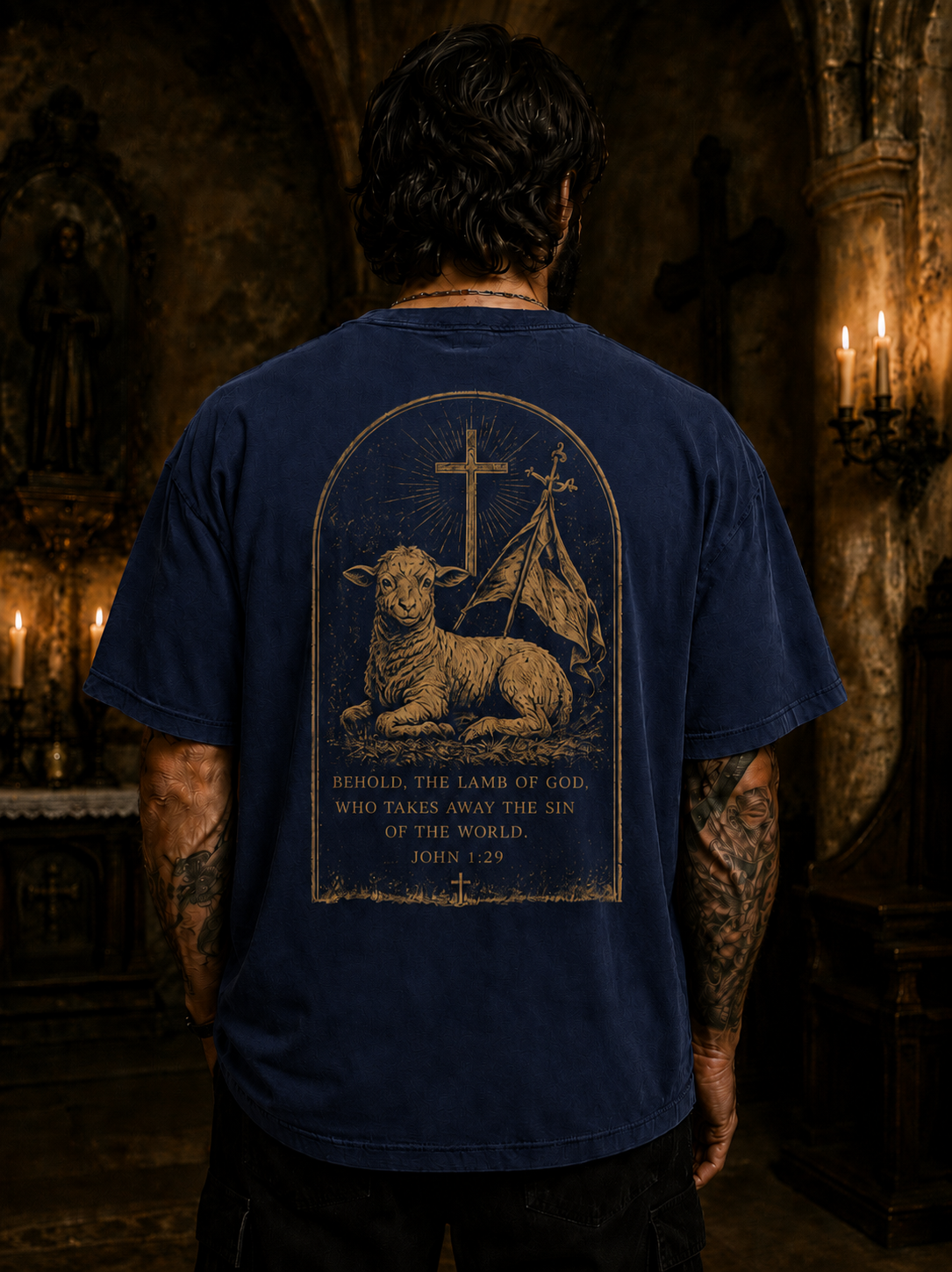 Lamb of God John 1:29 Oversized Christian Streetwear T-Shirt