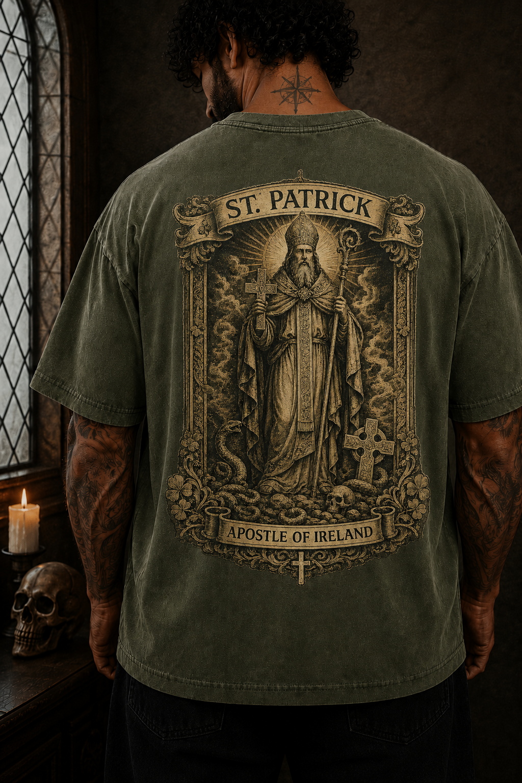 Saint Gregory the Great Oversized Catholic Streetwear T-Shirt | Saint & Stone Co